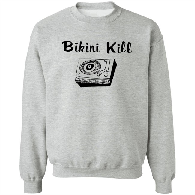 Bikini Kill Merch Record Player Crewneck Sweatshirt
