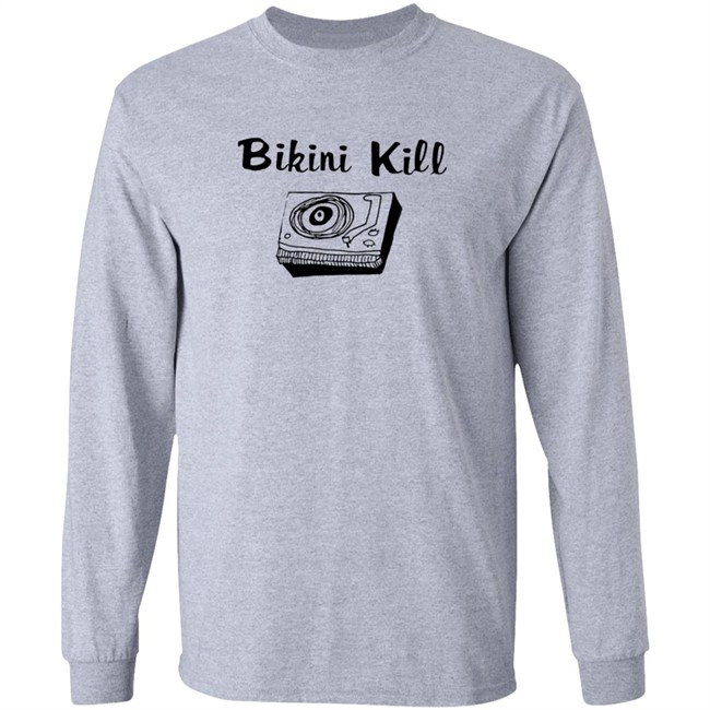 Bikini Kill Merch Record Player Crewneck Sweatshirt Bikini Kill Merch Record Player Crewneck Sweatshirt