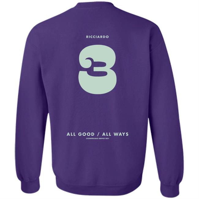 Daniel Ricciardo Merch Ric3 All Good All Ways Long Sleeve Shirt Daniel Ricciardo Merch Ric3 All Good All Ways Long Sleeve Shirt