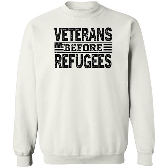 Wonderingwear Merch Veterans Before Refugees Shirt