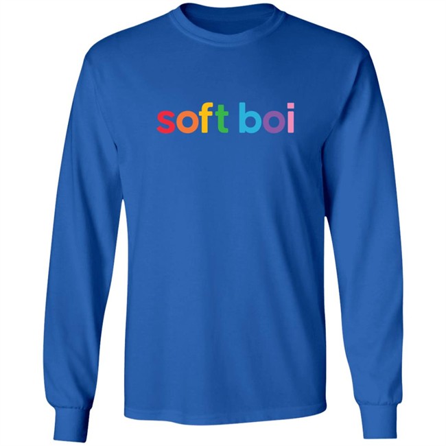 Soft Boi Merch Rainbow Text Crewneck Sweatshirt Soft Boi Merch Rainbow Text Crewneck Sweatshirt