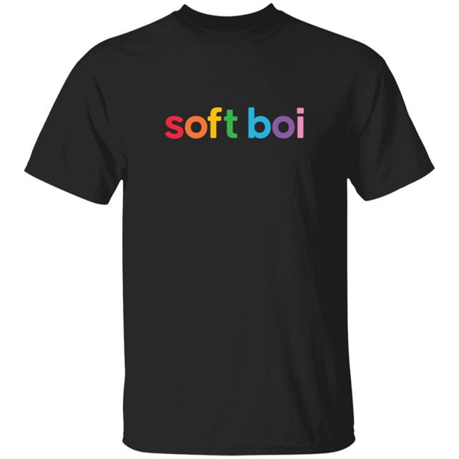 Soft Boi Merch Rainbow Text Crewneck Sweatshirt Soft Boi Merch Rainbow Text Crewneck Sweatshirt