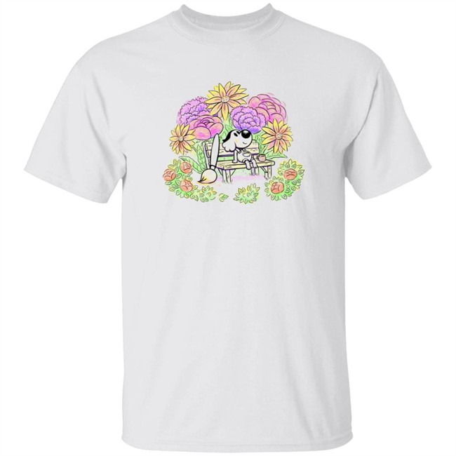 The Yetee Mart Shop Oatmeal Dog On The Bench Shirt