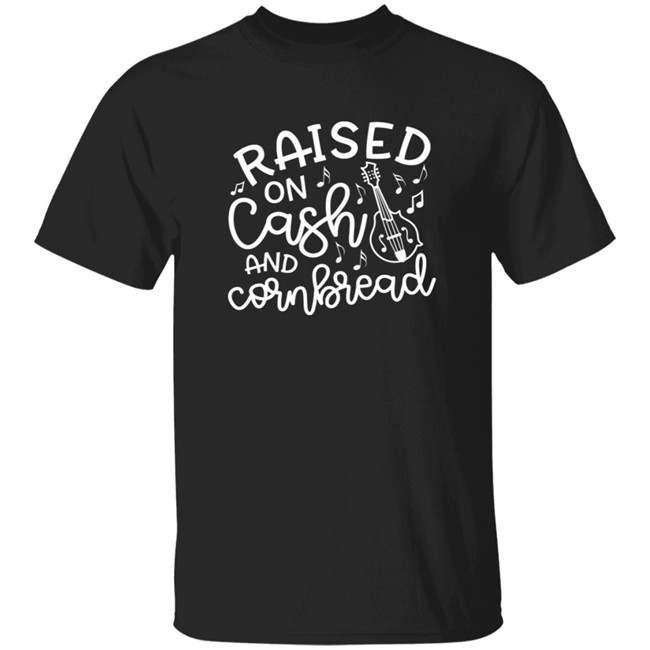 Johnny Cash Shirts Raised On Cash And Cornbread T Shirt