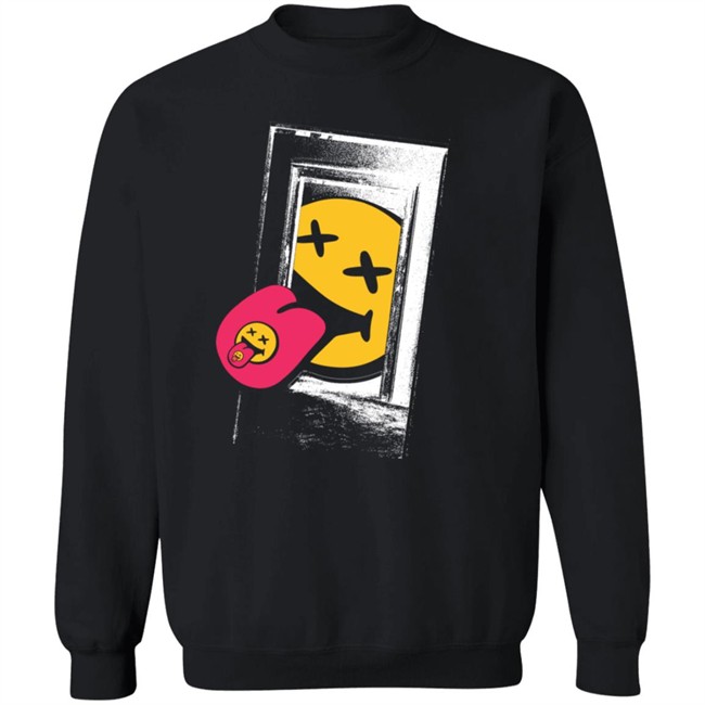 Louis Tomlinson Merch Store Black Summer Smiley Door Shirt Louis Tomlinson Merch Store Black Summer Smiley Door Shirt