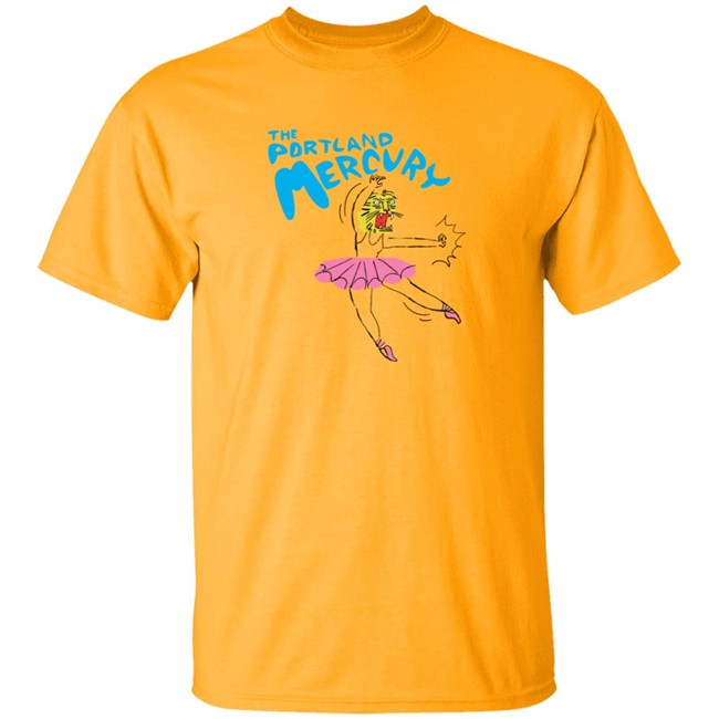 The Portland Mercury Ballerina White T Shirt The Portland Mercury Ballerina White T Shirt