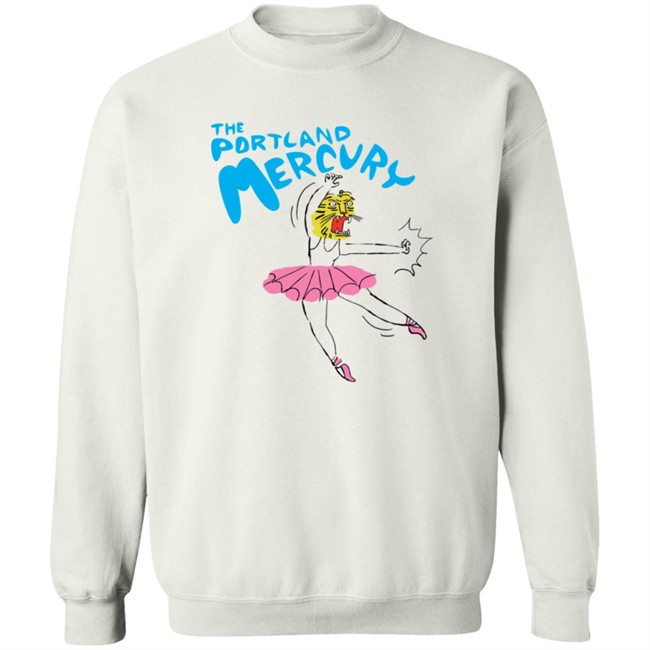 The Portland Mercury Ballerina White T Shirt The Portland Mercury Ballerina White T Shirt