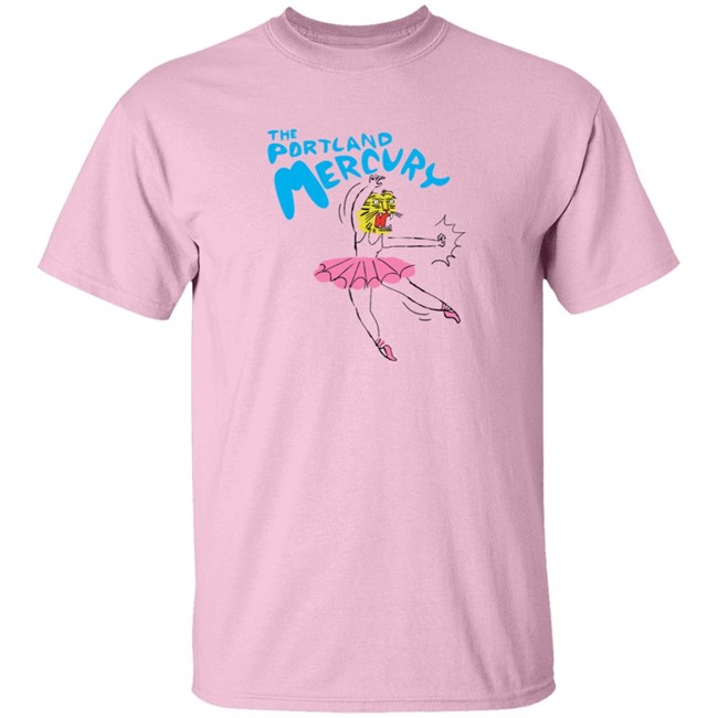 The Portland Mercury Ballerina White T Shirt The Portland Mercury Ballerina White T Shirt