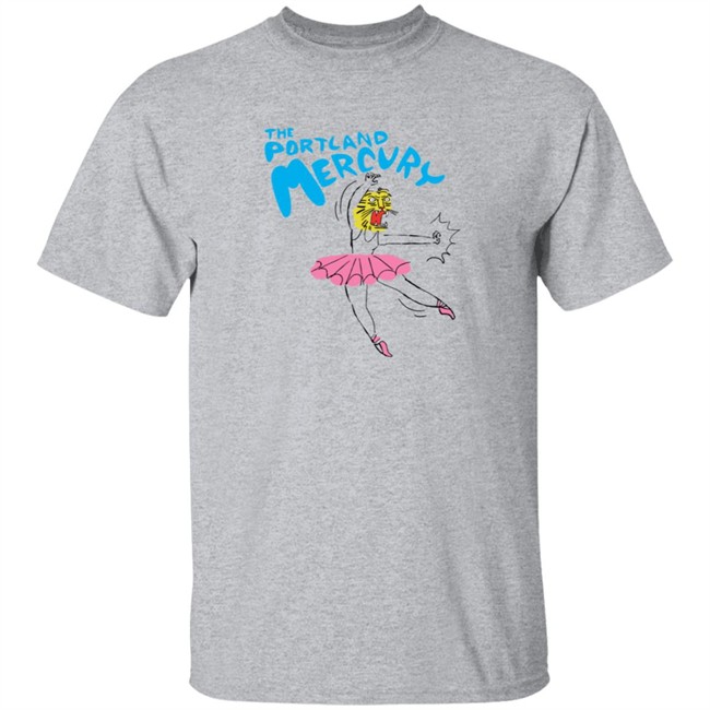 The Portland Mercury Ballerina White T Shirt The Portland Mercury Ballerina White T Shirt