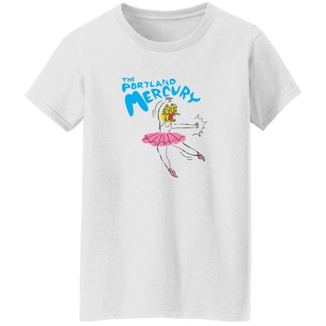 The Portland Mercury Ballerina White T Shirt The Portland Mercury Ballerina White T Shirt