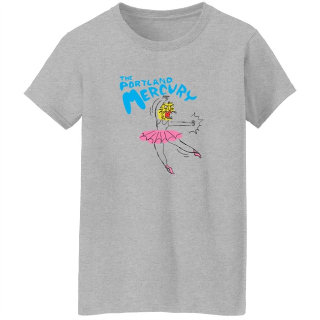 The Portland Mercury Ballerina White T Shirt The Portland Mercury Ballerina White T Shirt