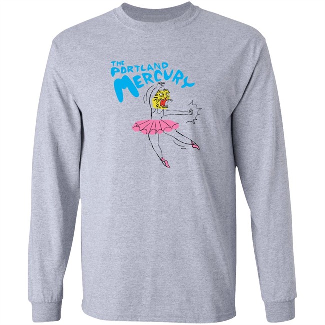 The Portland Mercury Ballerina White T Shirt The Portland Mercury Ballerina White T Shirt