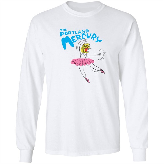 The Portland Mercury Ballerina White T Shirt The Portland Mercury Ballerina White T Shirt