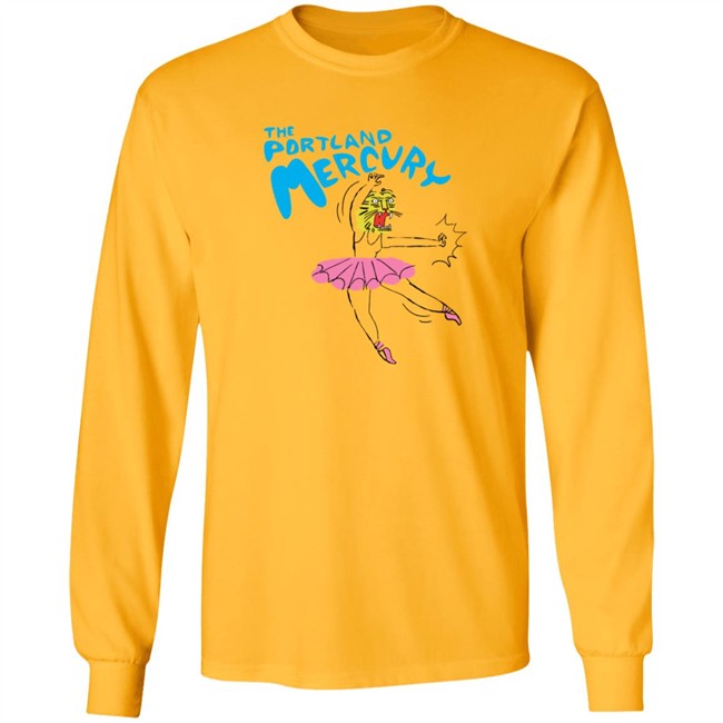 The Portland Mercury Ballerina White T Shirt The Portland Mercury Ballerina White T Shirt