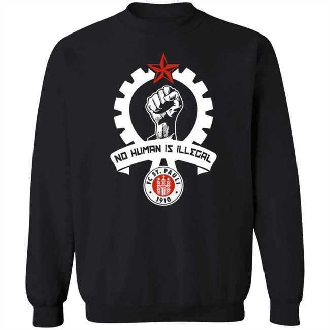 St Pauli T Shirt St Fc Is No Human Is Illegal 1910 Shirt St Pauli T Shirt St Fc Is No Human Is Illegal 1910 Shirt