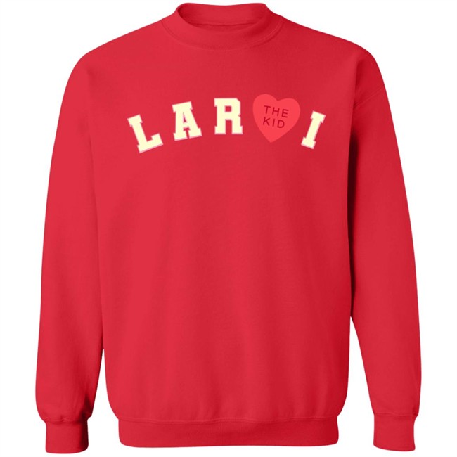 The Kid Laroi Merch Laroi Heart Hoodie Red Danh - The Kid Laroi Merch Laroi Heart Hoodie Red