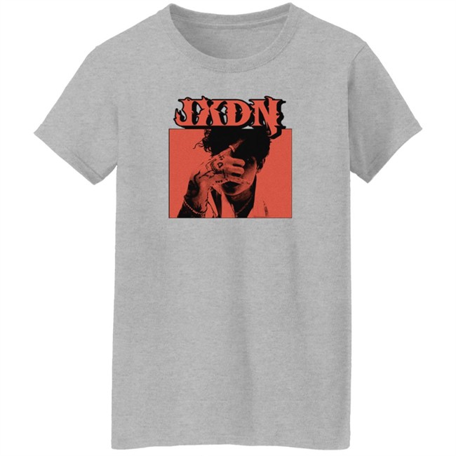Jxdn Music Merch Red Photo Tee Shirt Danh - Jxdn Music Merch Red Photo Tee Shirt