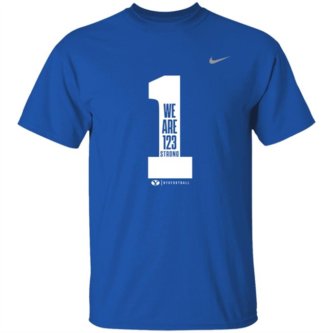 Byu Football Wears Pregame Shirts We Are 123 Strong Shirt Byu Football Wears Pregame Shirts We Are 123 Strong Shirt