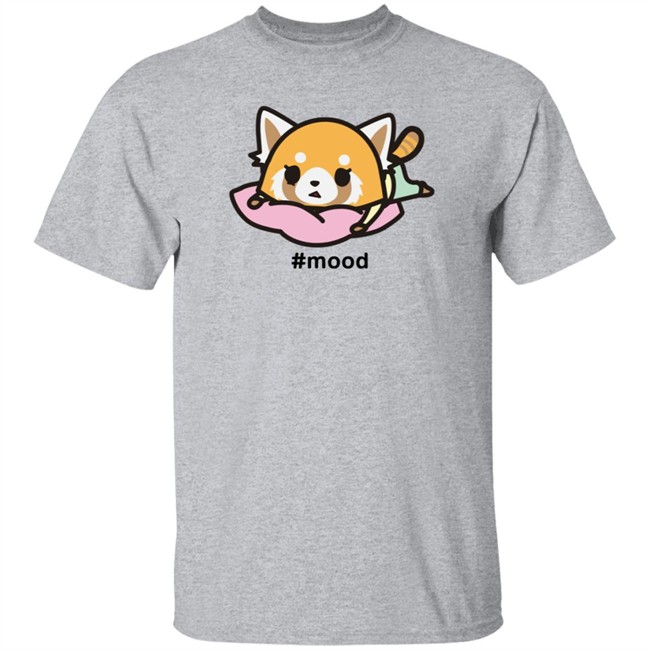 Aggretsuko Mood Stressed Out Camiseta Shirt Sanrio Nhung - Aggretsuko Mood Stressed Out Camiseta Shirt Sanrio