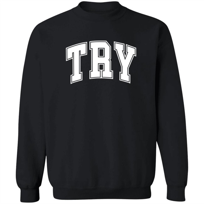 Try Guys Merch Try Black Long Sleeve Shirt Danh - Try Guys Merch Try Black Long Sleeve Shirt