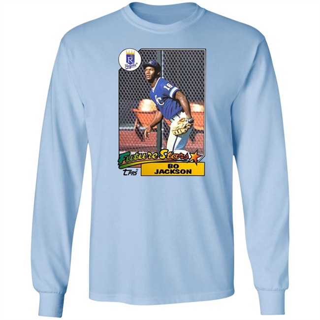 Homage Store 1987 Topps Future Stars Bo Jackson Royals Shirt Nhung - Homage Store 1987 Topps Future Stars Bo Jackson Royals Shirt