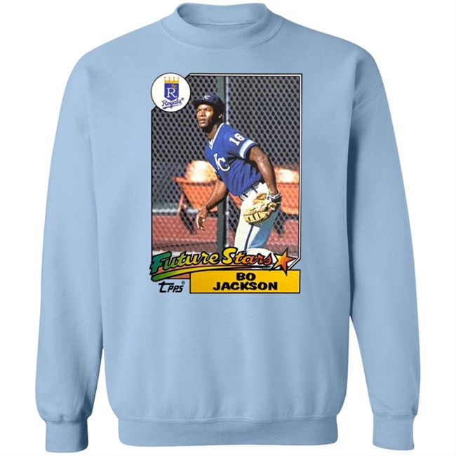 Homage Store 1987 Topps Future Stars Bo Jackson Royals Shirt Nhung - Homage Store 1987 Topps Future Stars Bo Jackson Royals Shirt