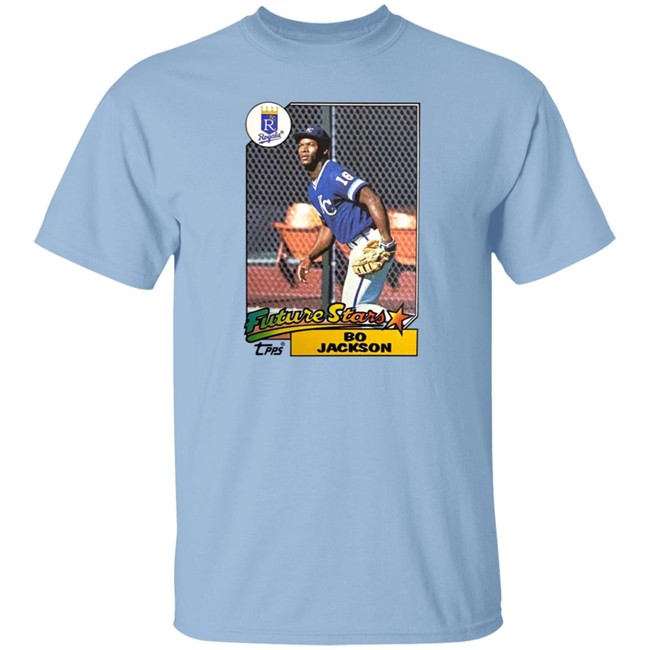 Homage Store 1987 Topps Future Stars Bo Jackson Royals Shirt Nhung - Homage Store 1987 Topps Future Stars Bo Jackson Royals Shirt