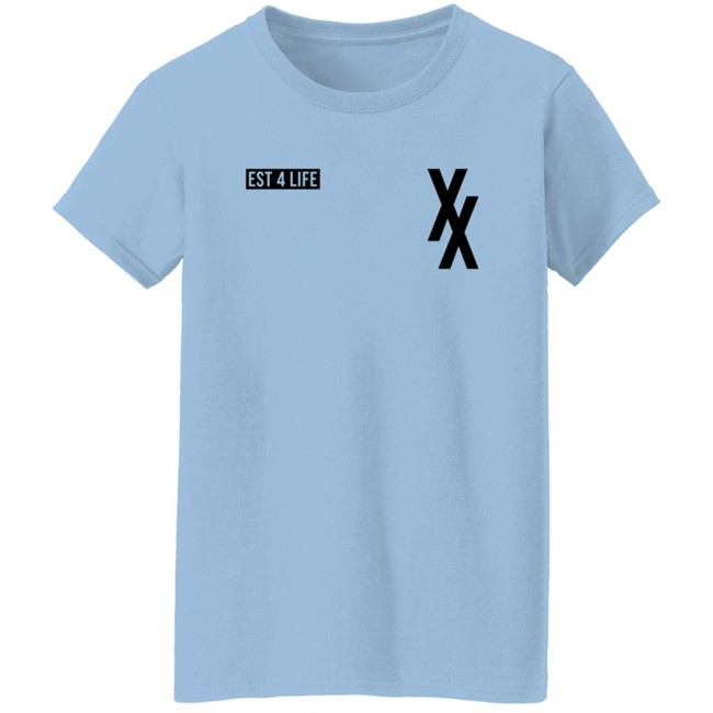 Mgk Tour Merch Custom Est 4 Life Pastel Blue Hoodie Danh - Mgk Tour Merch Custom Est 4 Life Pastel Blue Hoodie