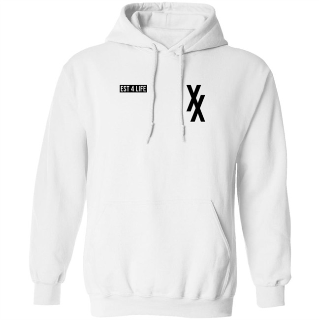 Mgk Tour Merch Custom Est 4 Life Pastel Blue Hoodie Danh - Mgk Tour Merch Custom Est 4 Life Pastel Blue Hoodie