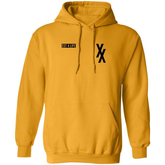 Mgk Tour Merch Custom Est 4 Life Pastel Blue Hoodie Danh - Mgk Tour Merch Custom Est 4 Life Pastel Blue Hoodie