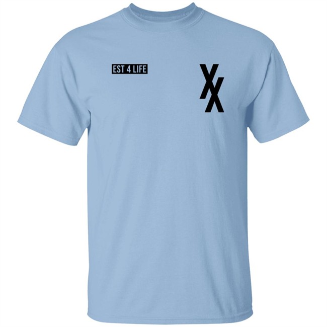 Mgk Tour Merch Custom Est 4 Life Pastel Blue Hoodie Danh - Mgk Tour Merch Custom Est 4 Life Pastel Blue Hoodie