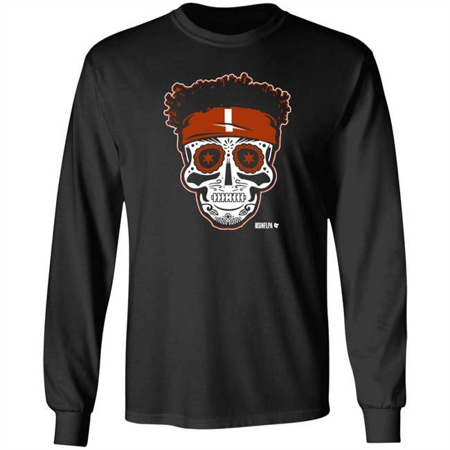 Justin Fields Sugar Skull T Shirt National Football League Players Association BreakingT Justin Fields Sugar Skull T Shirt National Football League Players Association BreakingT