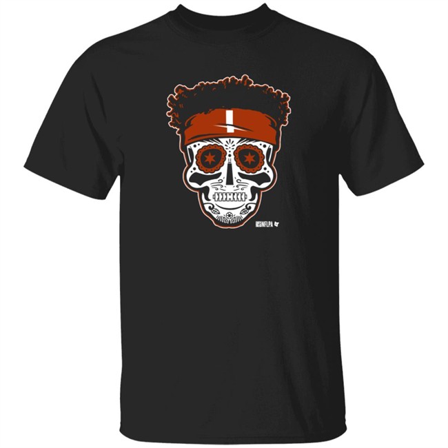 Justin Fields Sugar Skull T Shirt National Football League Players Association BreakingT Justin Fields Sugar Skull T Shirt National Football League Players Association BreakingT