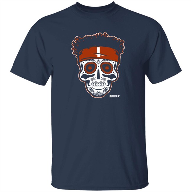 Justin Fields Sugar Skull T Shirt National Football League Players Association BreakingT Justin Fields Sugar Skull T Shirt National Football League Players Association BreakingT
