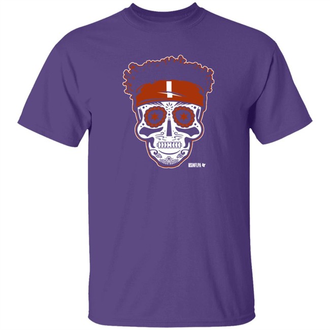 Justin Fields Sugar Skull T Shirt National Football League Players Association BreakingT Justin Fields Sugar Skull T Shirt National Football League Players Association BreakingT