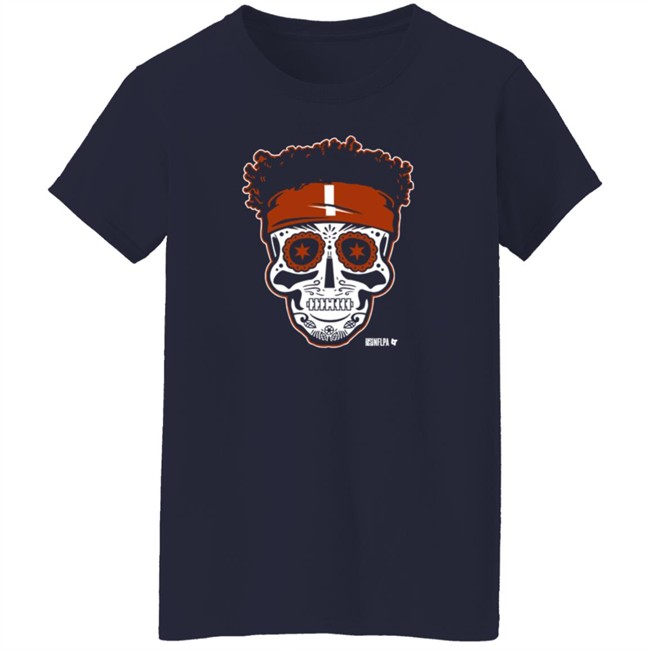 Justin Fields Sugar Skull T Shirt National Football League Players Association BreakingT Justin Fields Sugar Skull T Shirt National Football League Players Association BreakingT