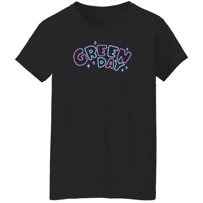 Green Day Merch Multicolor Sparkle Shirt Green Day Merch Multicolor Sparkle Shirt