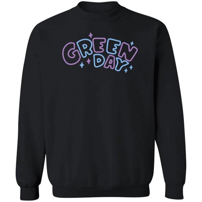 Green Day Merch Multicolor Sparkle Shirt Green Day Merch Multicolor Sparkle Shirt