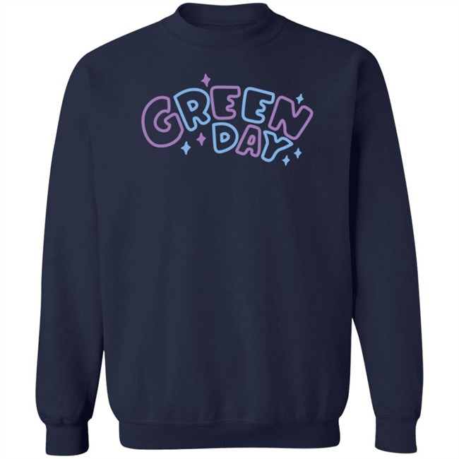 Green Day Merch Multicolor Sparkle Shirt Green Day Merch Multicolor Sparkle Shirt