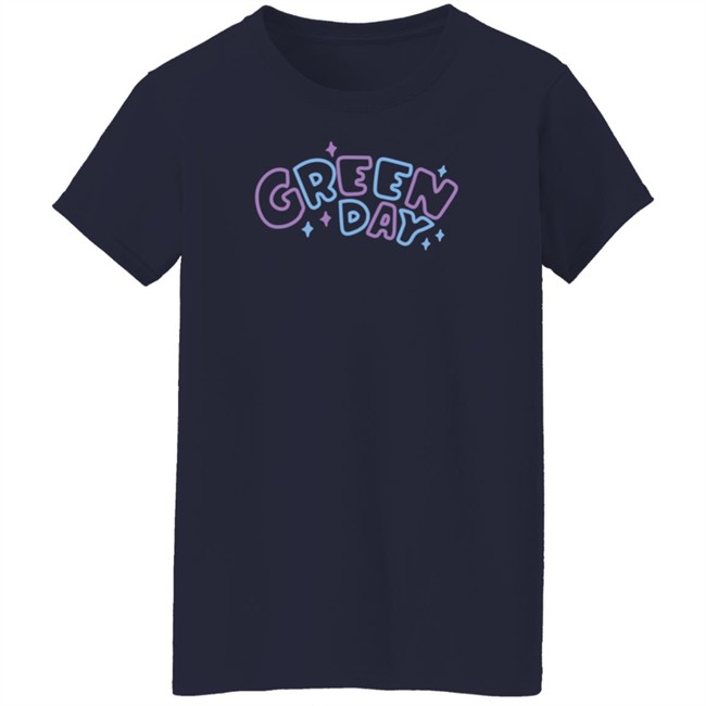 Green Day Merch Multicolor Sparkle Shirt Green Day Merch Multicolor Sparkle Shirt