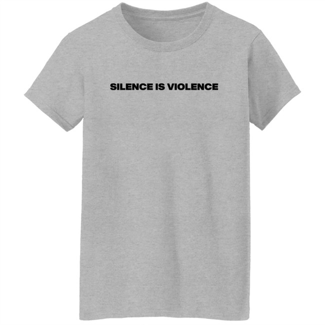 Muna Merch Silence Is Violence Natural Tee Shirt Muna Merch Silence Is Violence Natural Tee Shirt
