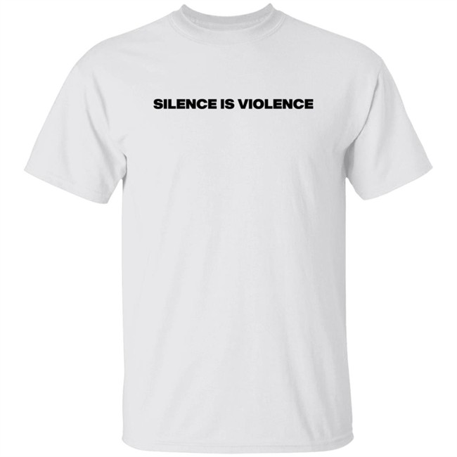 Muna Merch Silence Is Violence Natural Tee Shirt Muna Merch Silence Is Violence Natural Tee Shirt