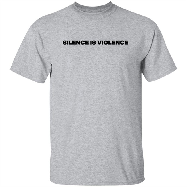Muna Merch Silence Is Violence Natural Tee Shirt Muna Merch Silence Is Violence Natural Tee Shirt