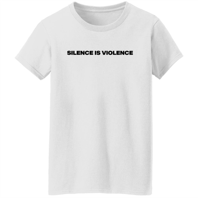 Muna Merch Silence Is Violence Natural Tee Shirt Muna Merch Silence Is Violence Natural Tee Shirt