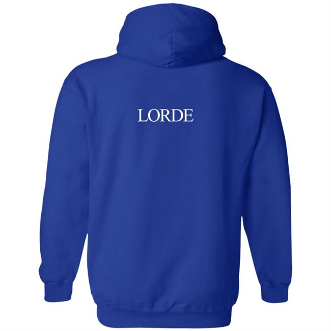 Lorde Merch Melodrama Logo Blue Hoodie Lorde Merch Melodrama Logo Blue Hoodie