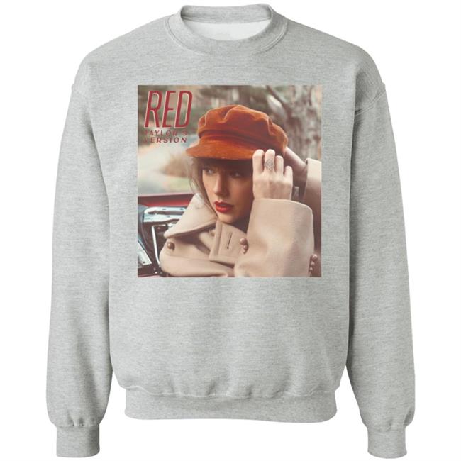 Taylor Swift Red Merch Album Cover Heather Grey Long Sleeve T Shirt Taylor Swift Red Merch Album Cover Heather Grey Long Sleeve T Shirt