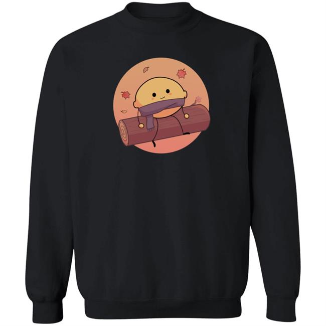 Drops By Ponk Merch Lemon Fall Leaves Crewneck Sweatshirt