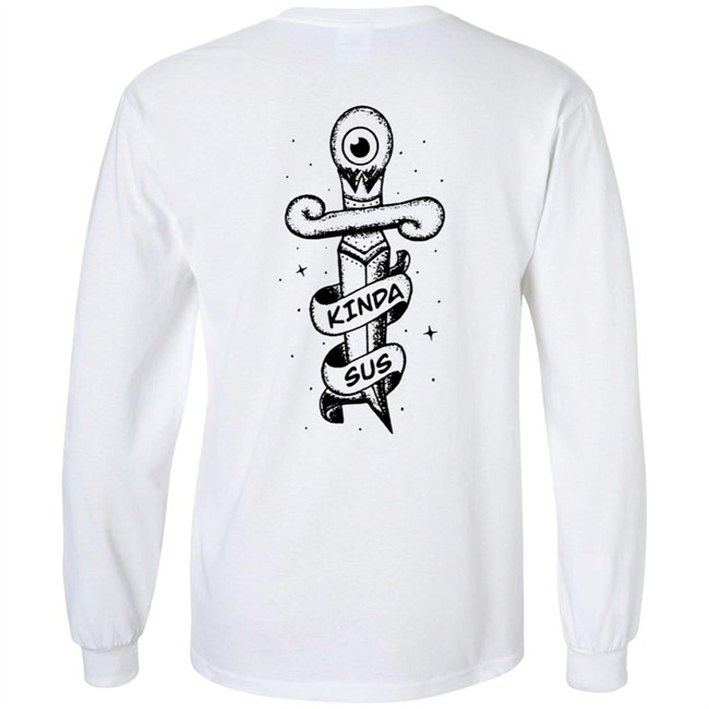 Jacksepticeye Merch Kinda Sus White Shirt Jacksepticeye Merch Kinda Sus White Shirt