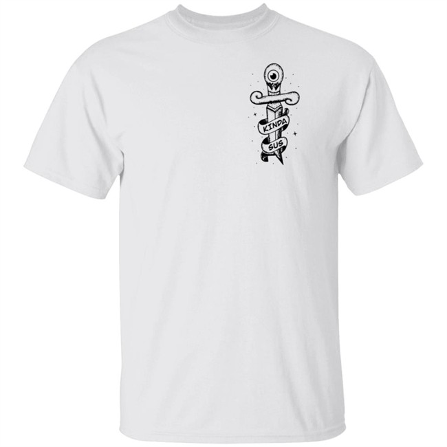 Jacksepticeye Merch Kinda Sus White Shirt Jacksepticeye Merch Kinda Sus White Shirt