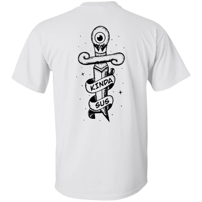 Jacksepticeye Merch Kinda Sus White Shirt Jacksepticeye Merch Kinda Sus White Shirt
